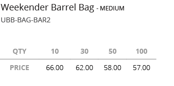  ,UBB BAG BAR2,Weekender Barrel Bag MEDIU
